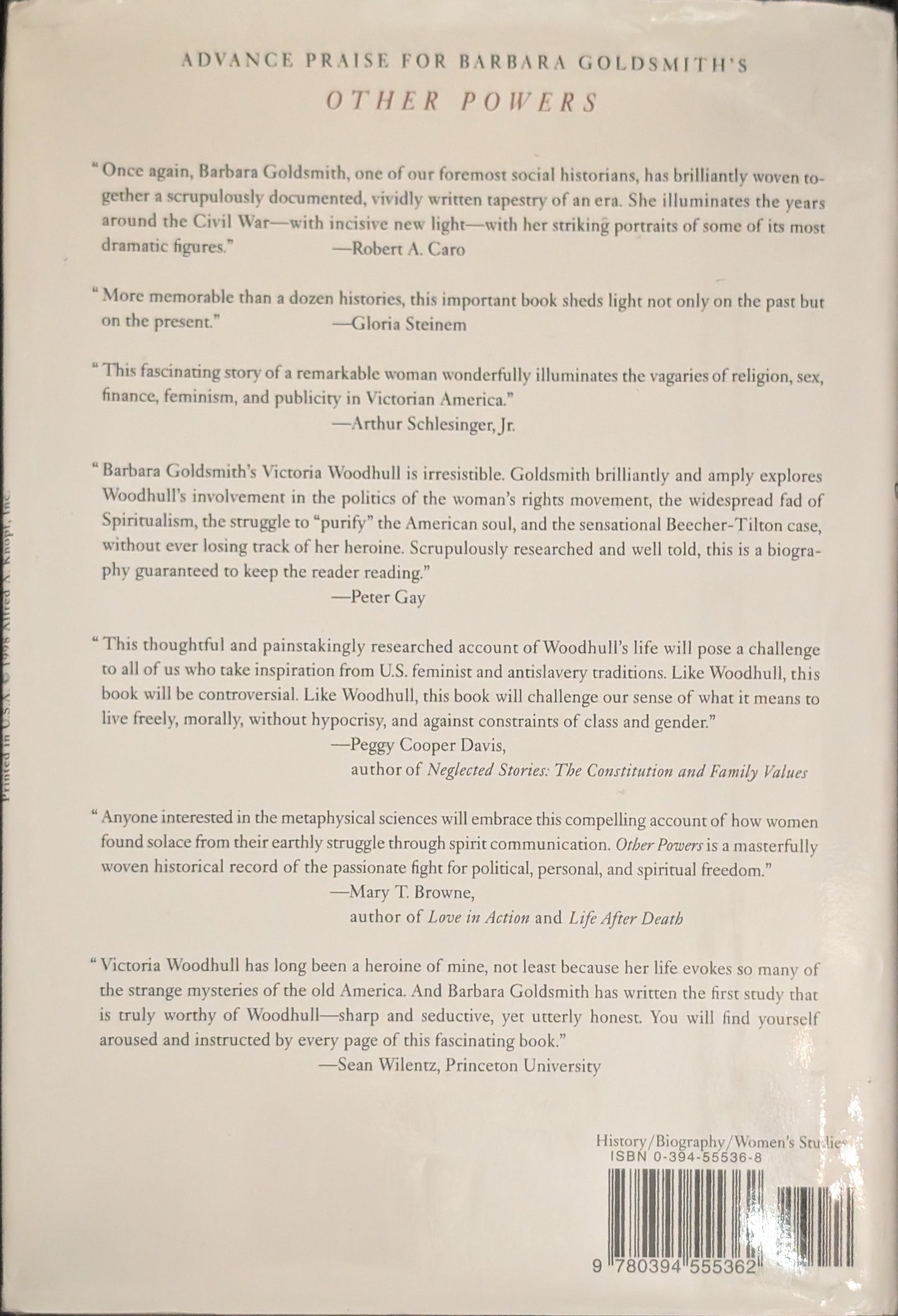 Other Powers: The Age of Suffrage, Spiritualism, and the Scandalous Victoria Woodhull by Barbara Goldsmith