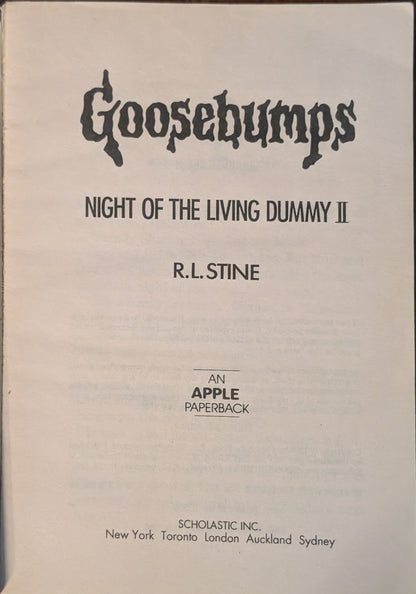 Night of the Living Dummy II (Goosebumps #31) by R.L Stine