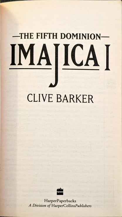 Imajica Book I: Fifth Dominion by Clive Barker