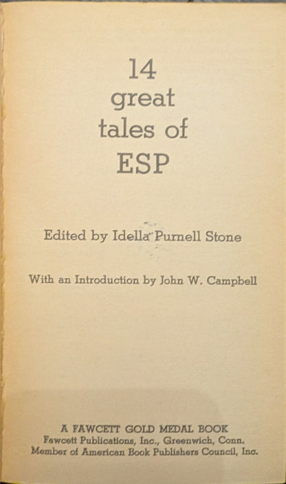 14 Great Tales of ESP edited by Idella Purnell Stone