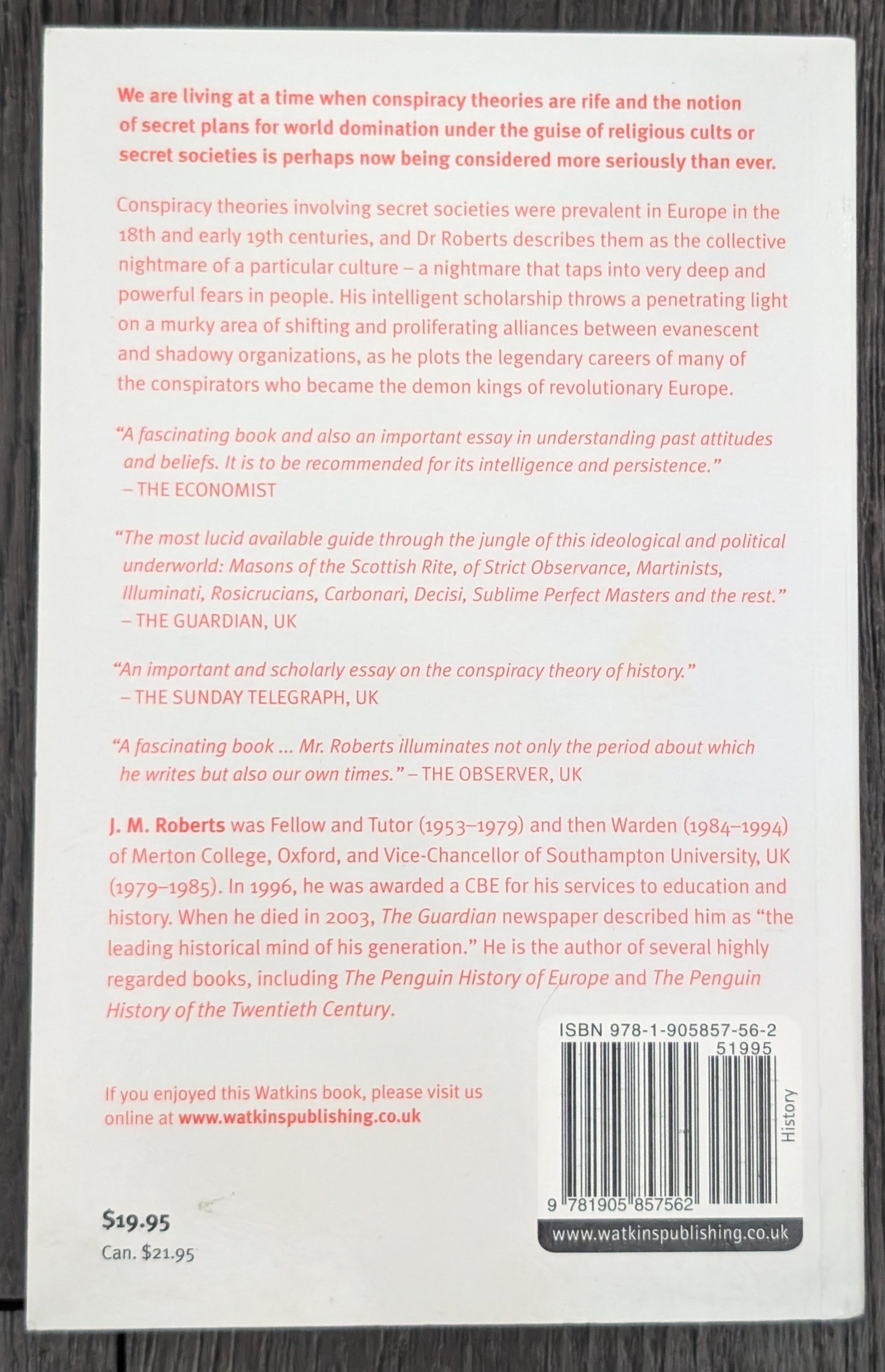 The Mythology of the Secret Societies by J.M Roberts