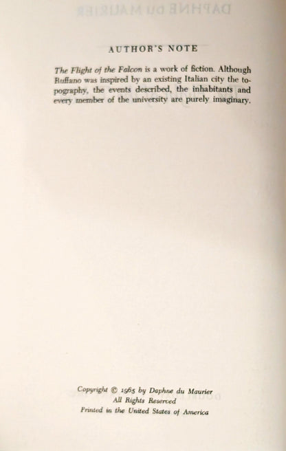 The Flight of the Falcon by Daphne Du Maurier
