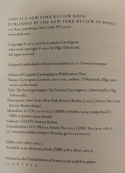 The Hearing Trumpet by Leonora Carrington