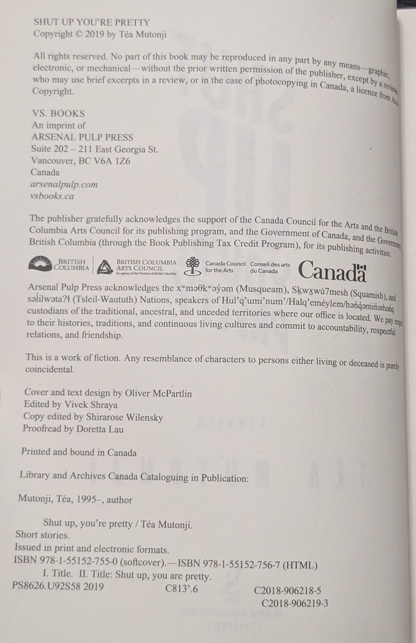 Shut Up You're Pretty by Tèa Mutonji