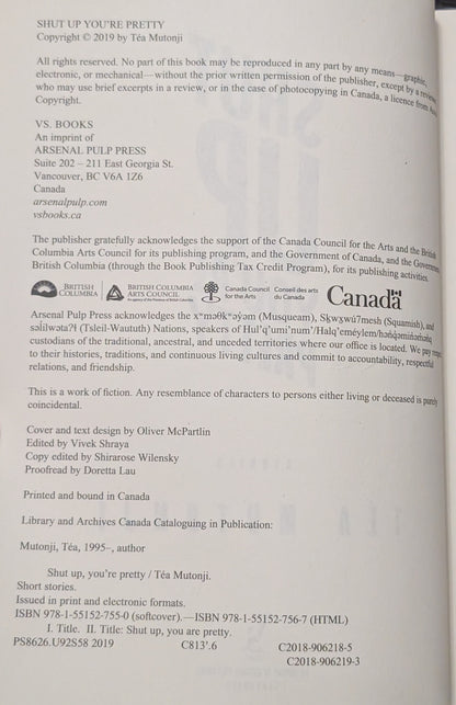 Shut Up You're Pretty by Tèa Mutonji