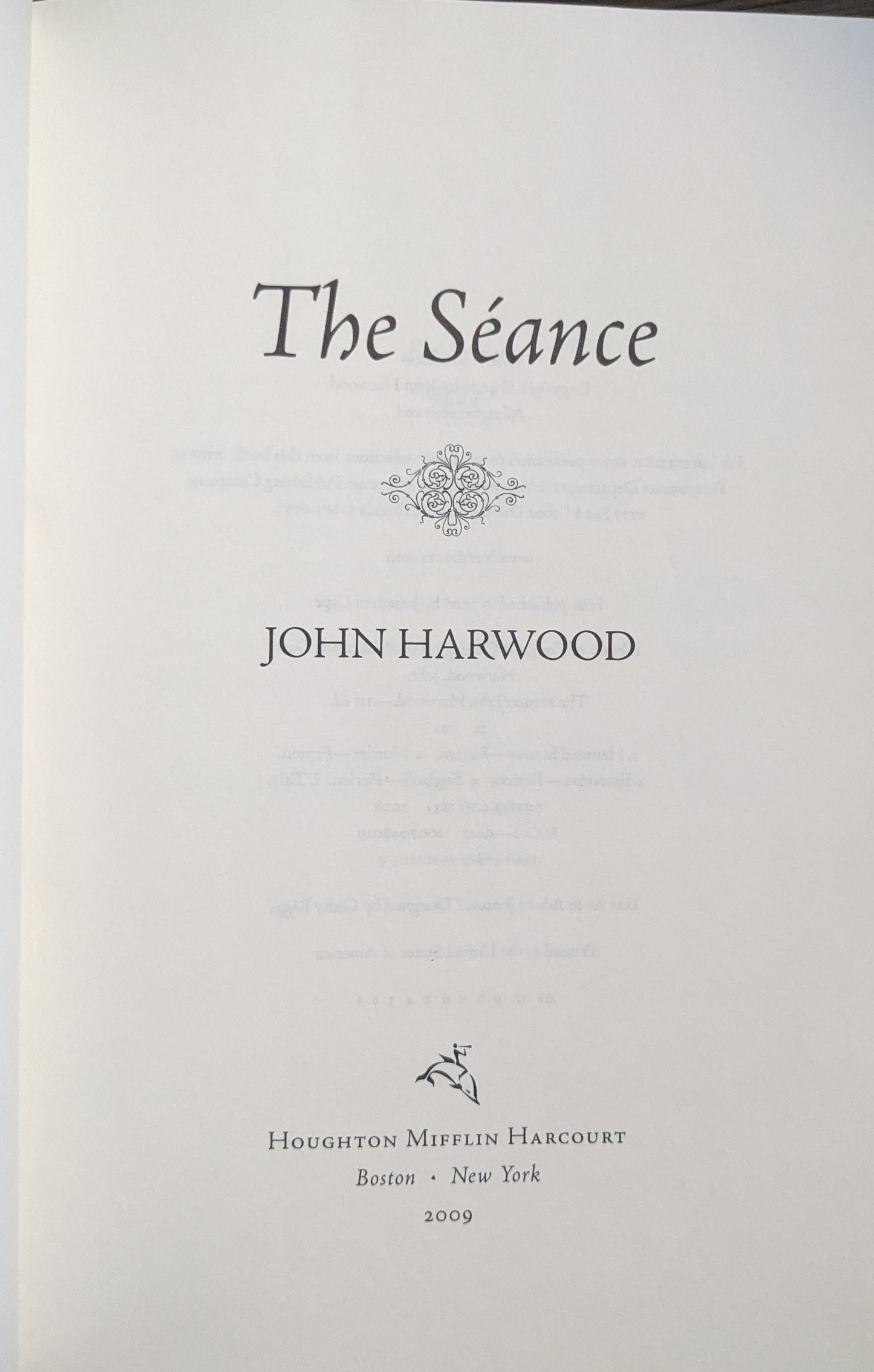 The Seance by John Harwood