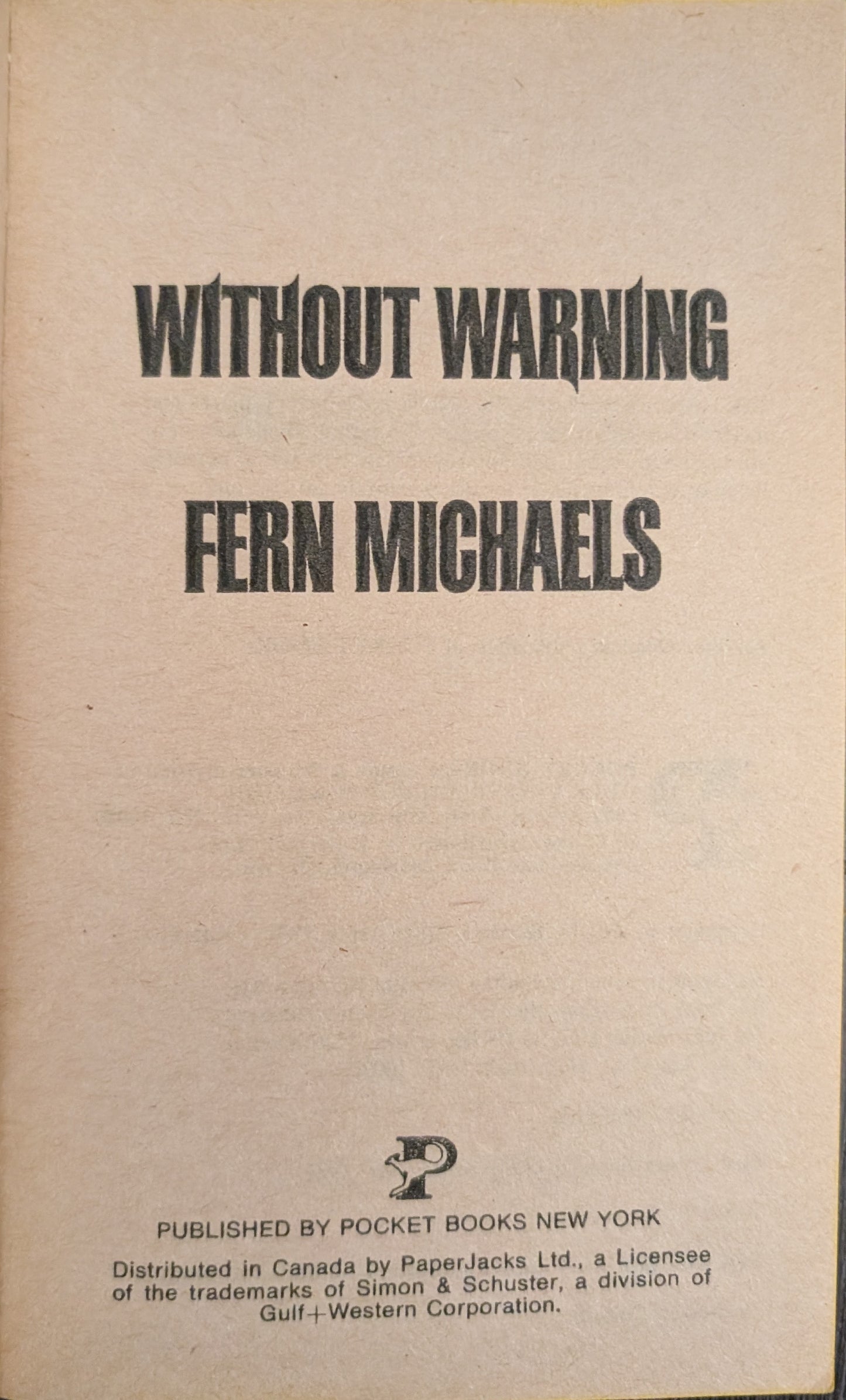 Without Warning by Fern Michaels