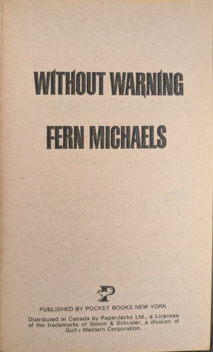 Without Warning by Fern Michaels