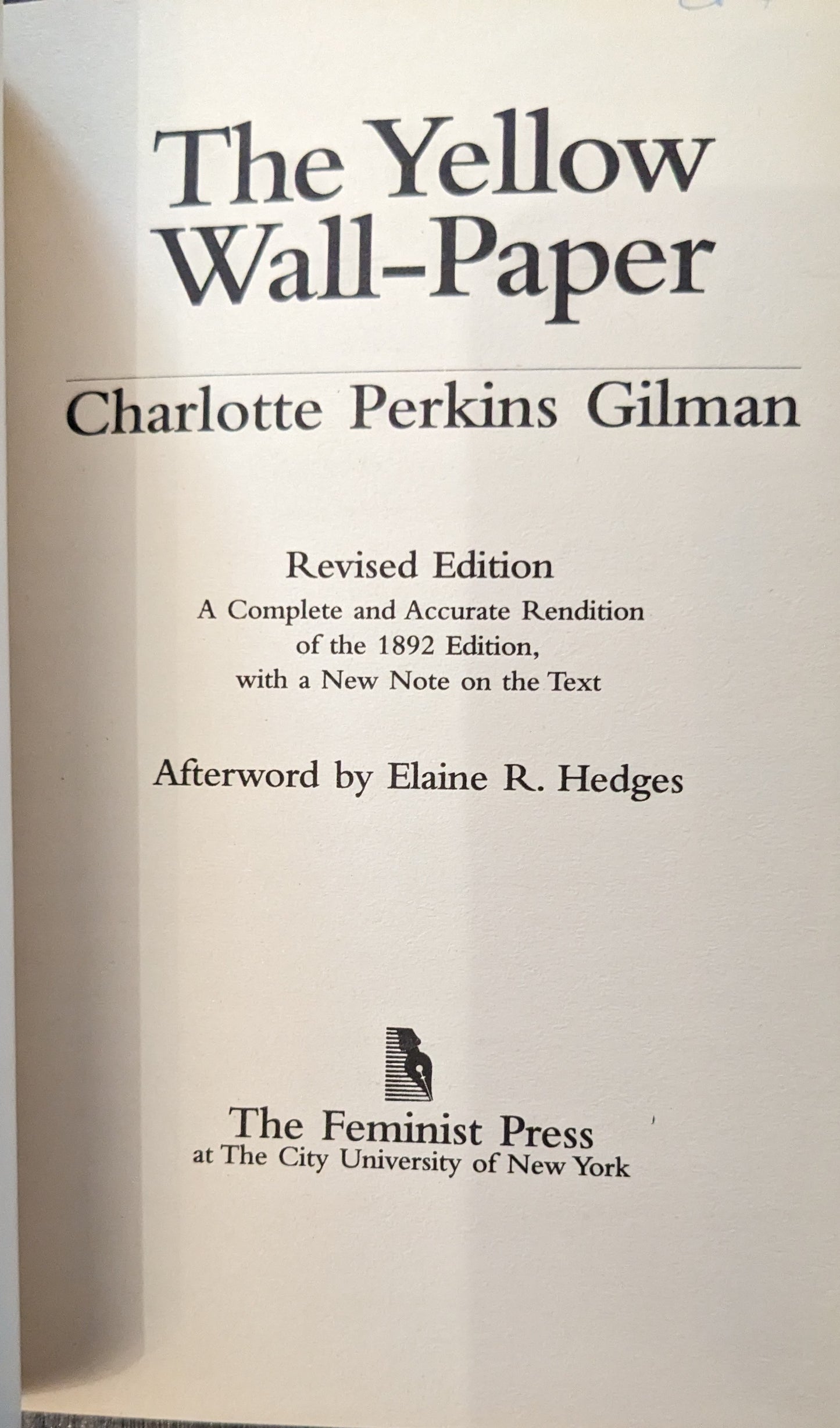 The Yellow Wall-Paper by Charlotte Perkins Gilman