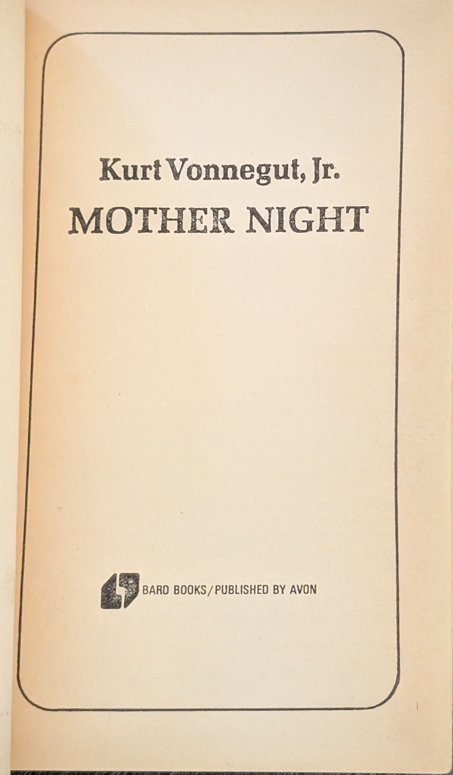 Mother Night by Kurt Vonnegut, Jr.