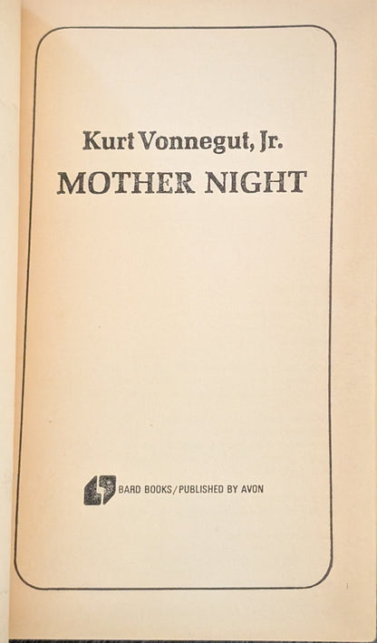 Mother Night by Kurt Vonnegut, Jr.