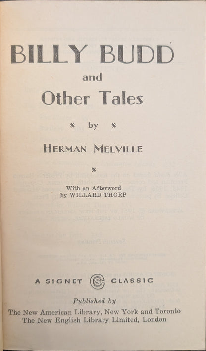 Billy Budd and Other Tales by Herman Melville