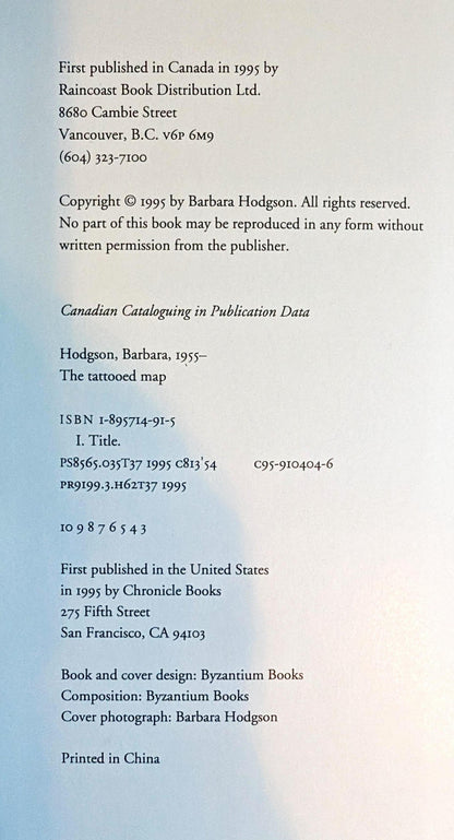 The Tattooed Map by Barbara Hodgson