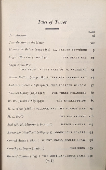 Great Tales of Terror and the Supernatural edited by Herbert A. Wise and Phyllis Fraser