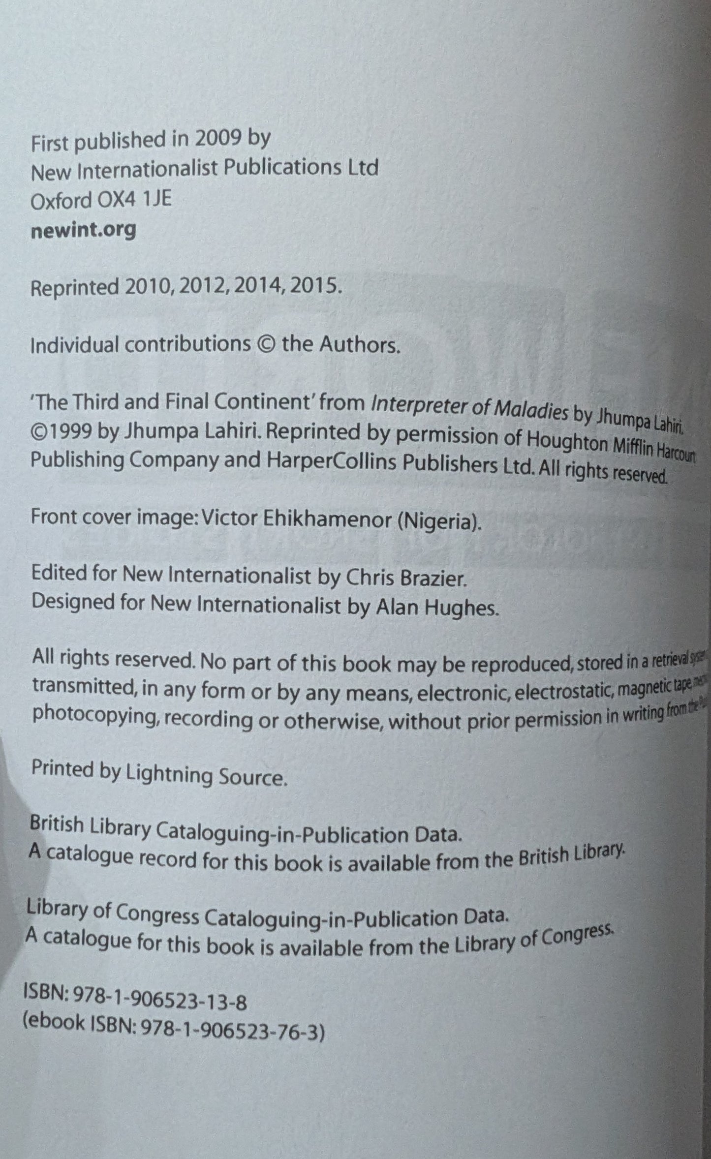 One World: A Global Anthology of Short Stories edited by Chris Brazier and Alan Hughes