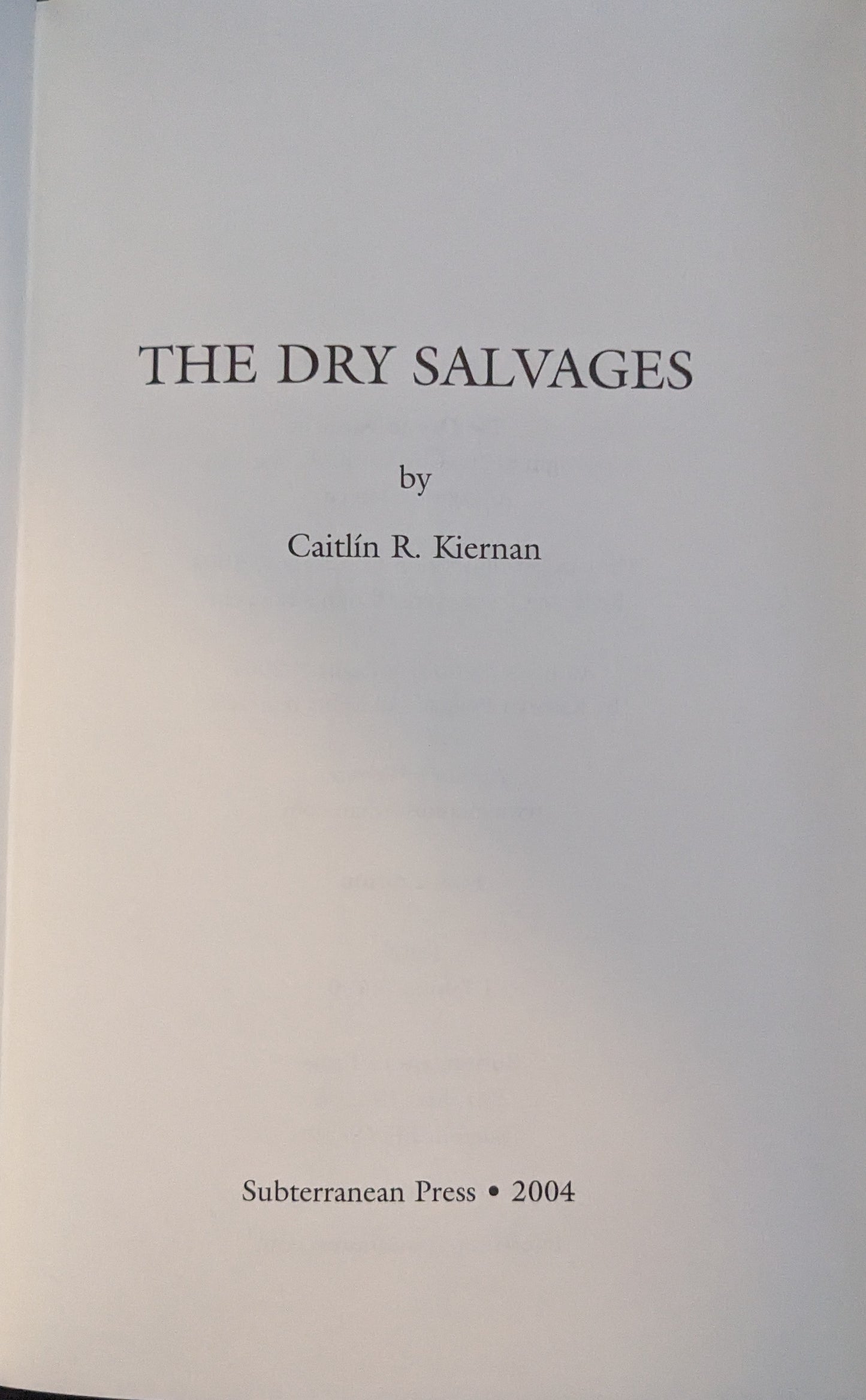 The Dry Salvages by Caitlìn R. Kieran