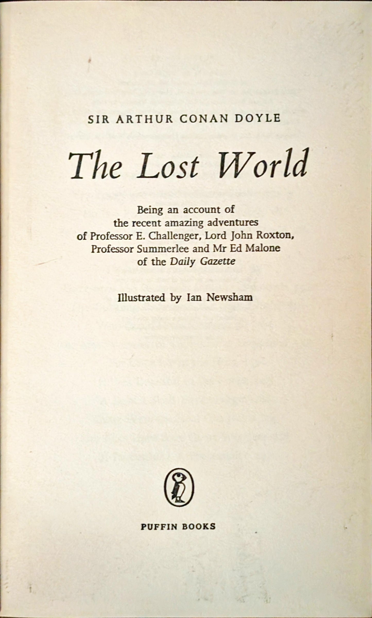 The Lost World by Sir Arthur Conan Doyle