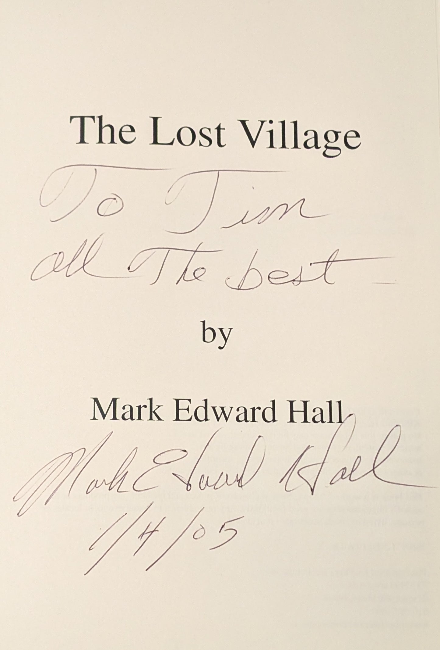 The Lost Village by Mark Edward Hall