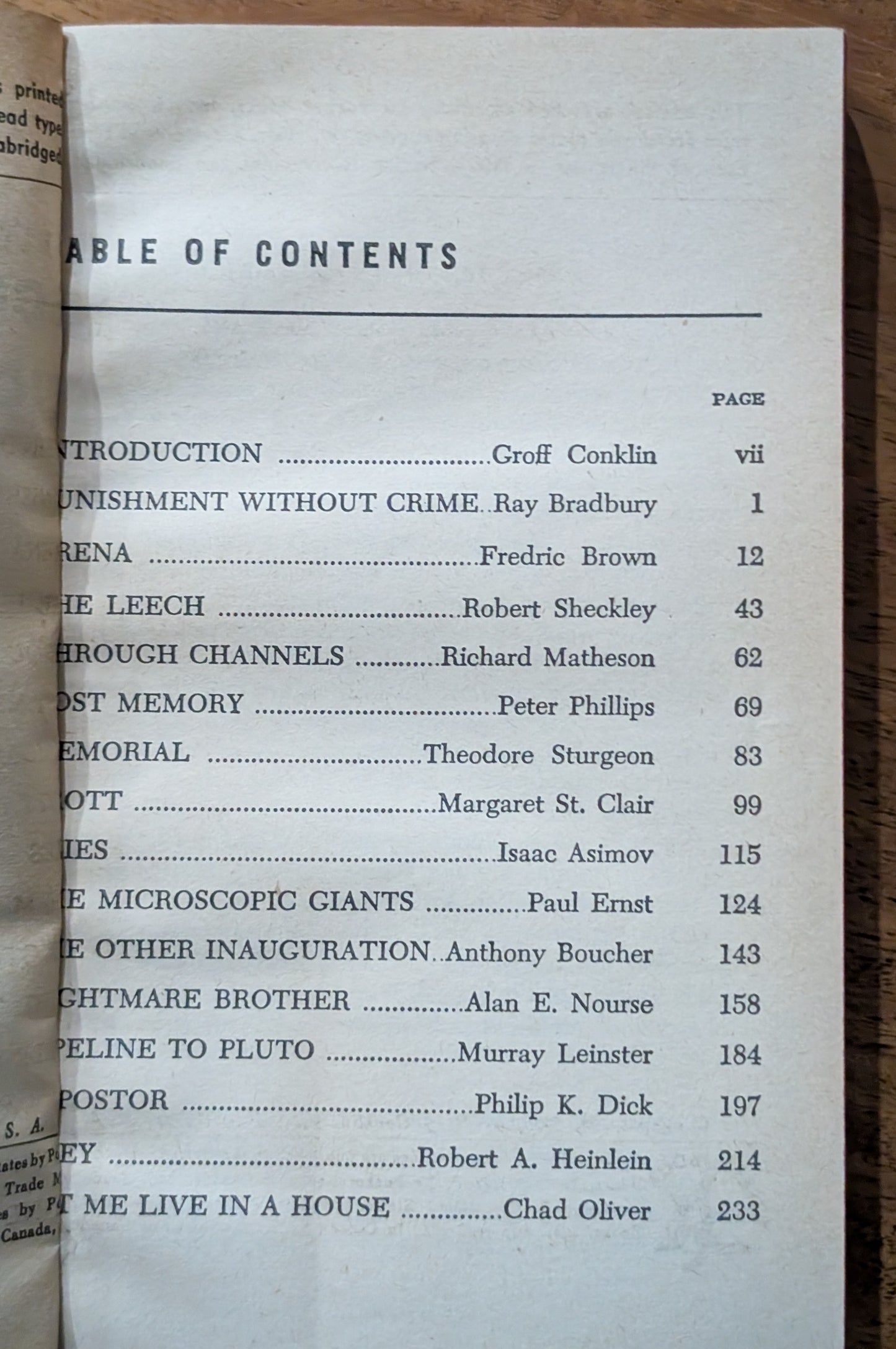 Science Fiction Terror Tales edited by Groff Conklin
