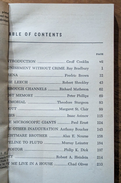 Science Fiction Terror Tales edited by Groff Conklin