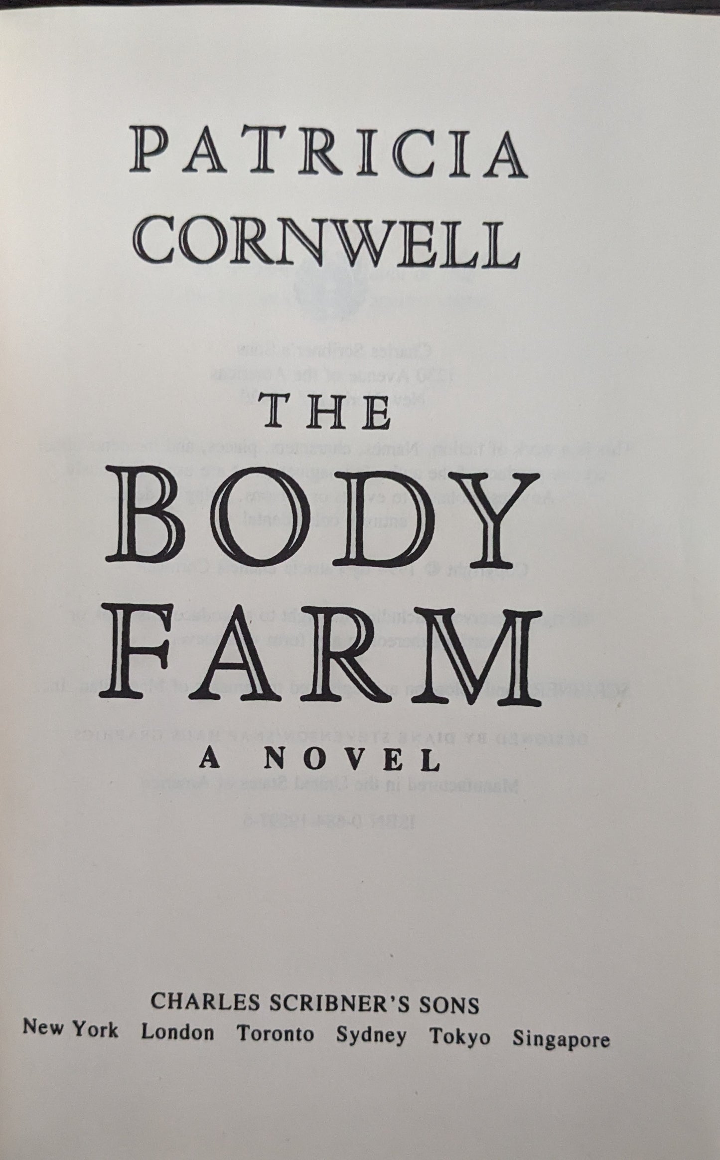 The Body Farm by Patricia Cornwell