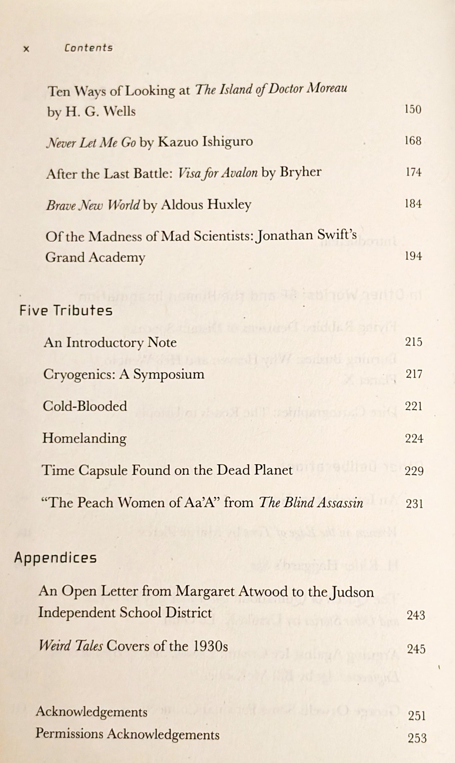 In Other Worlds: SF and the Human Imagination by Margaret Atwood