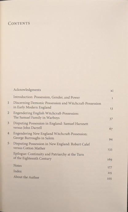 Vexed with Devils: Manhood and Witchcraft in Old and New England by Erika Gasser