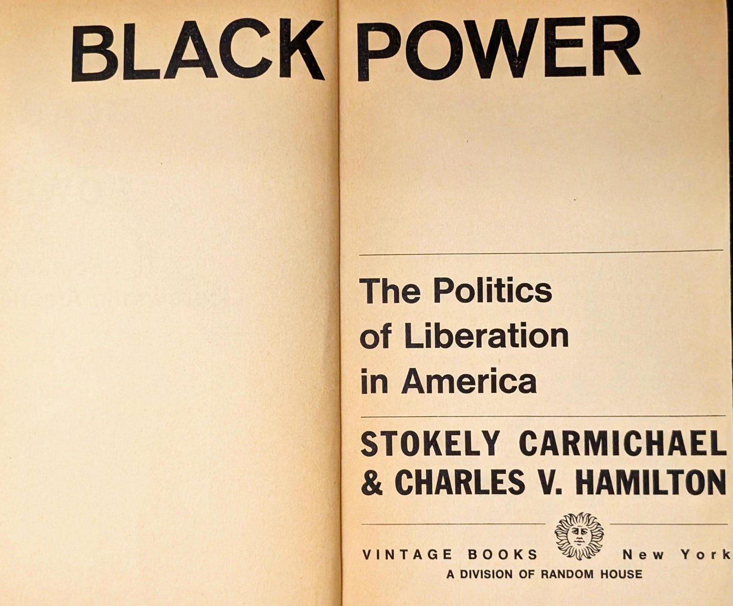 Black Power: The Politics of Liberation in America by Charles V. Hamilton