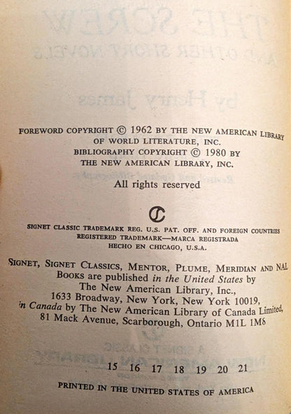 The Turn of the Screw and Other Short Novels by Henry James