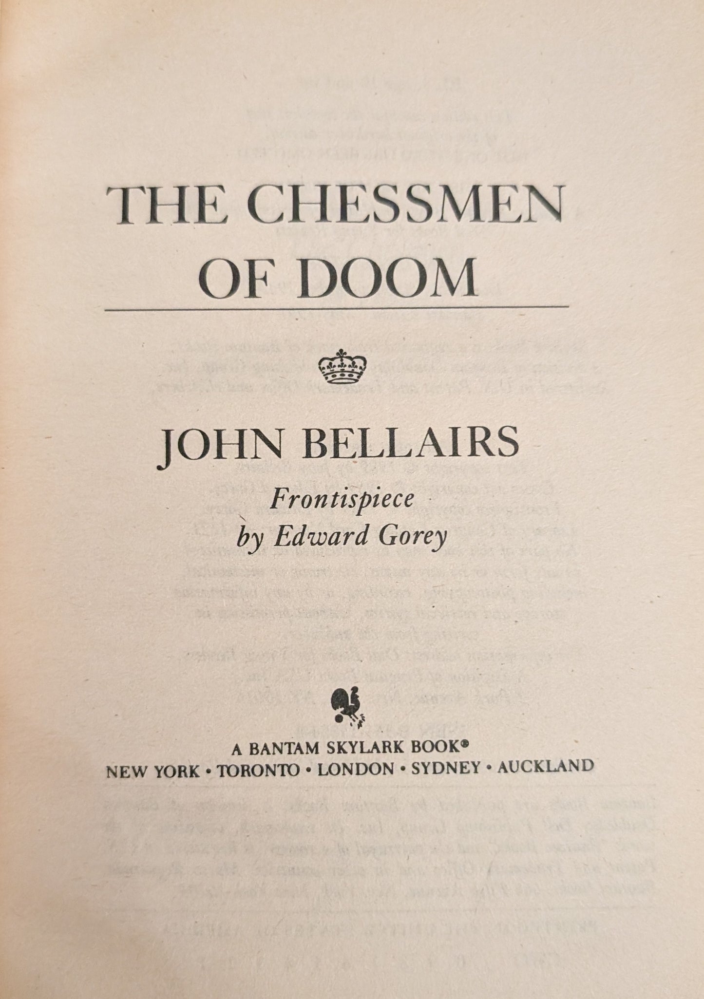 The Chessmen of Doom by John Bellairs