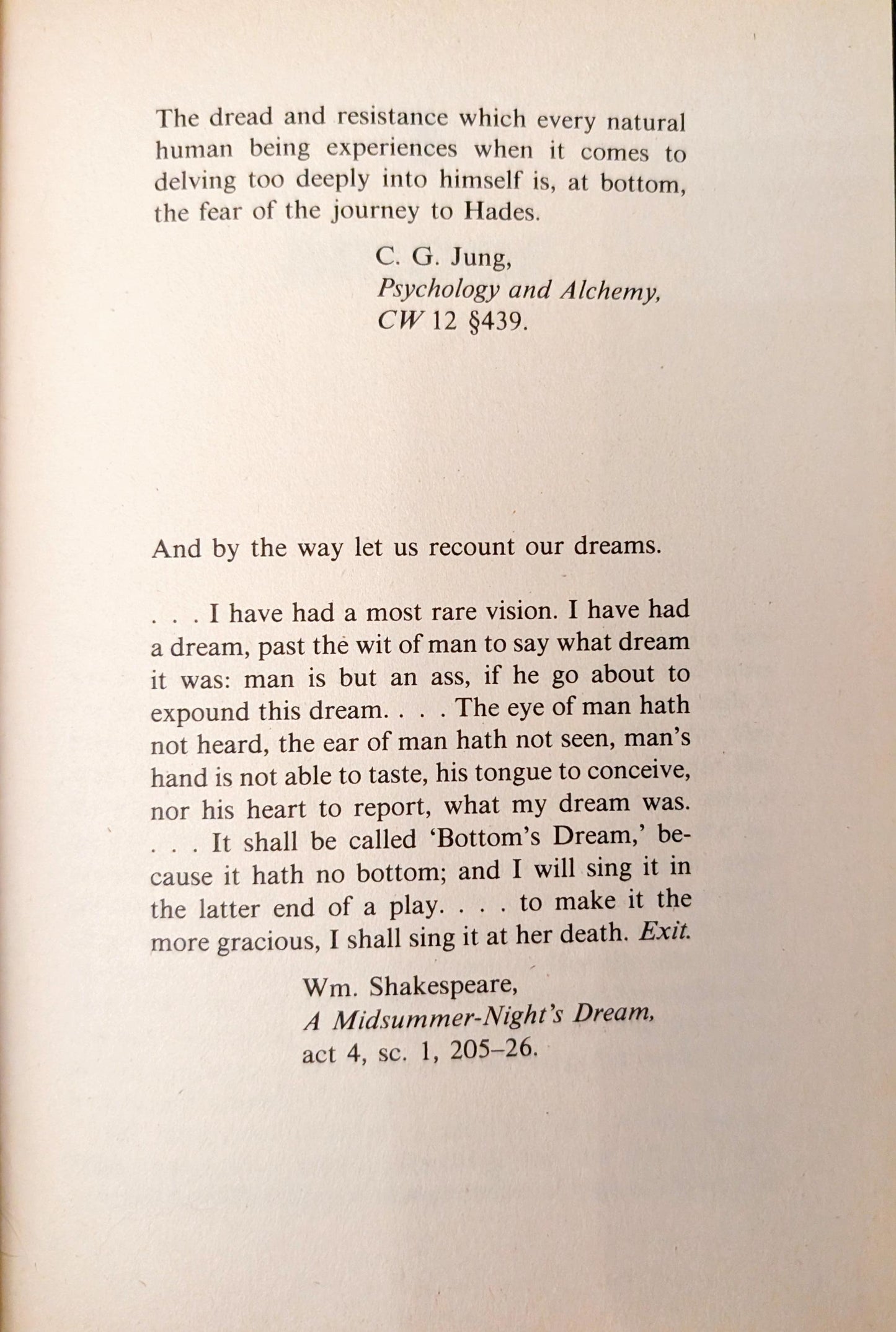 The Dream and The Underworld by James Hillman