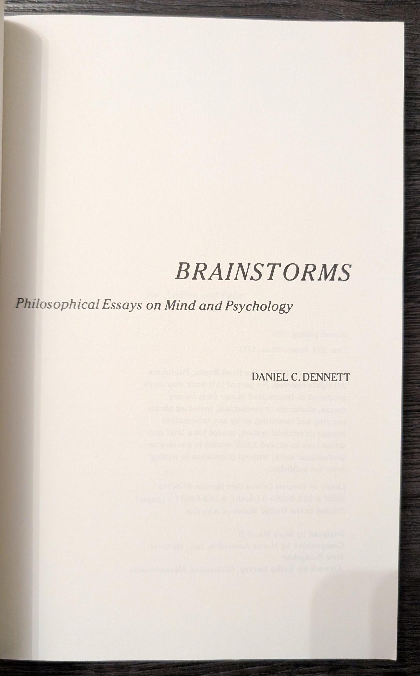 Brainstorms by Daniel C. Dennet
