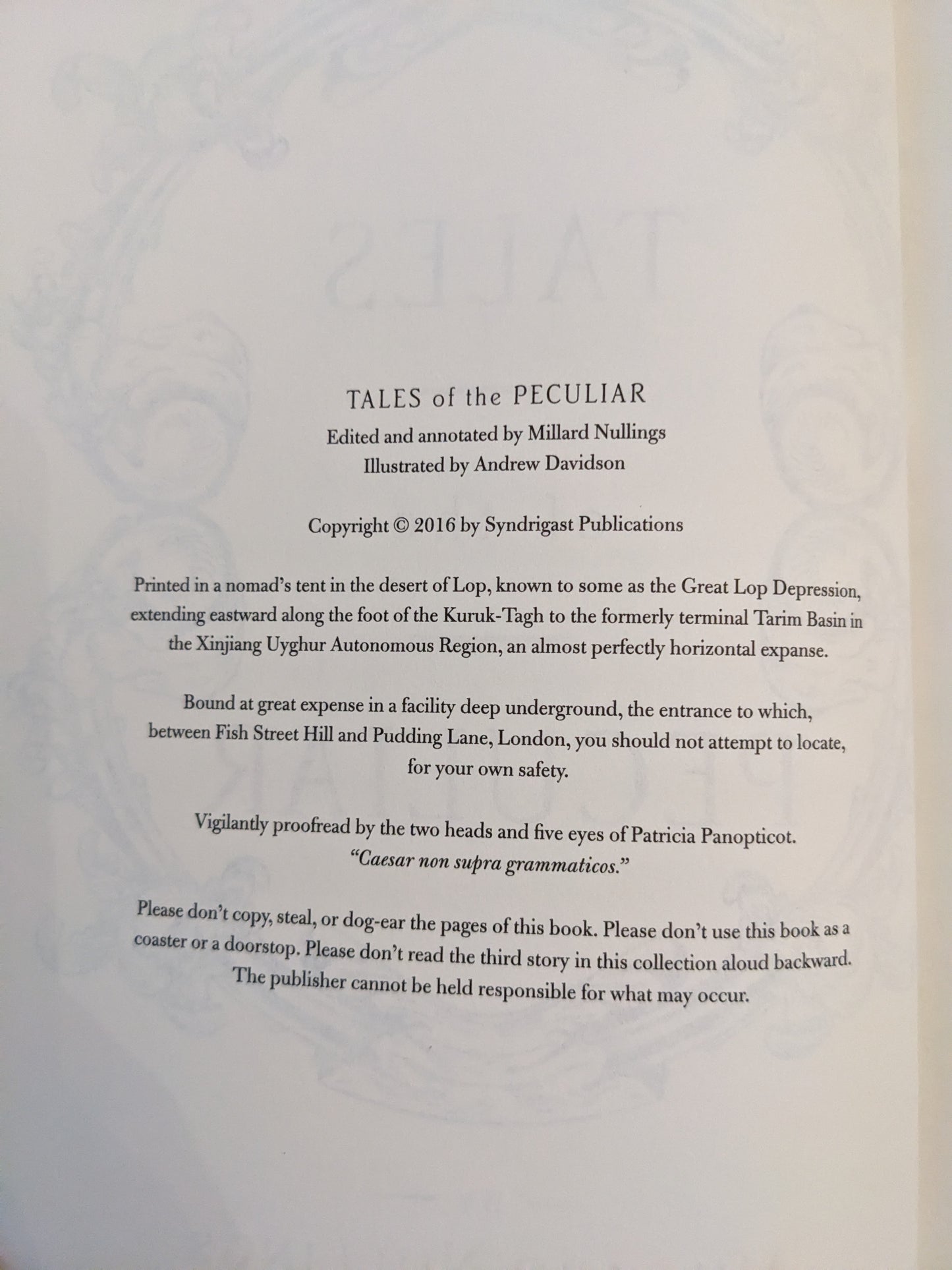 Tales of the Peculiar by Ransom Riggs