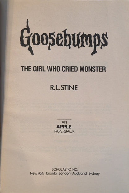 The Girl Who Cried Monster (Goosebumps #8) by R. L Stine