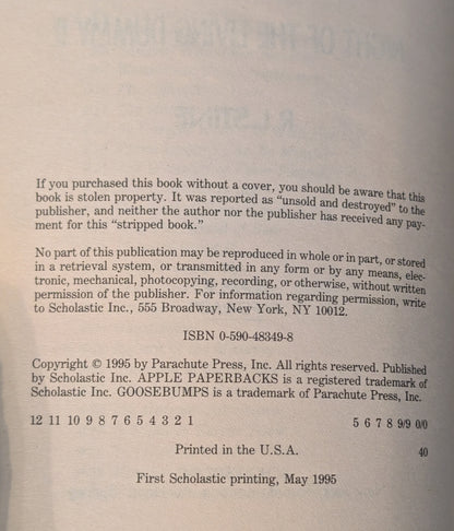 Night of the Living Dummy II (Goosebumps #31) by R.L Stine