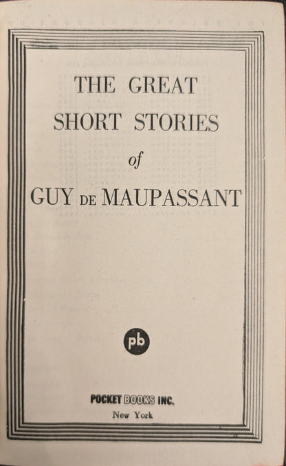 Short Stories of Guy De Maupassant