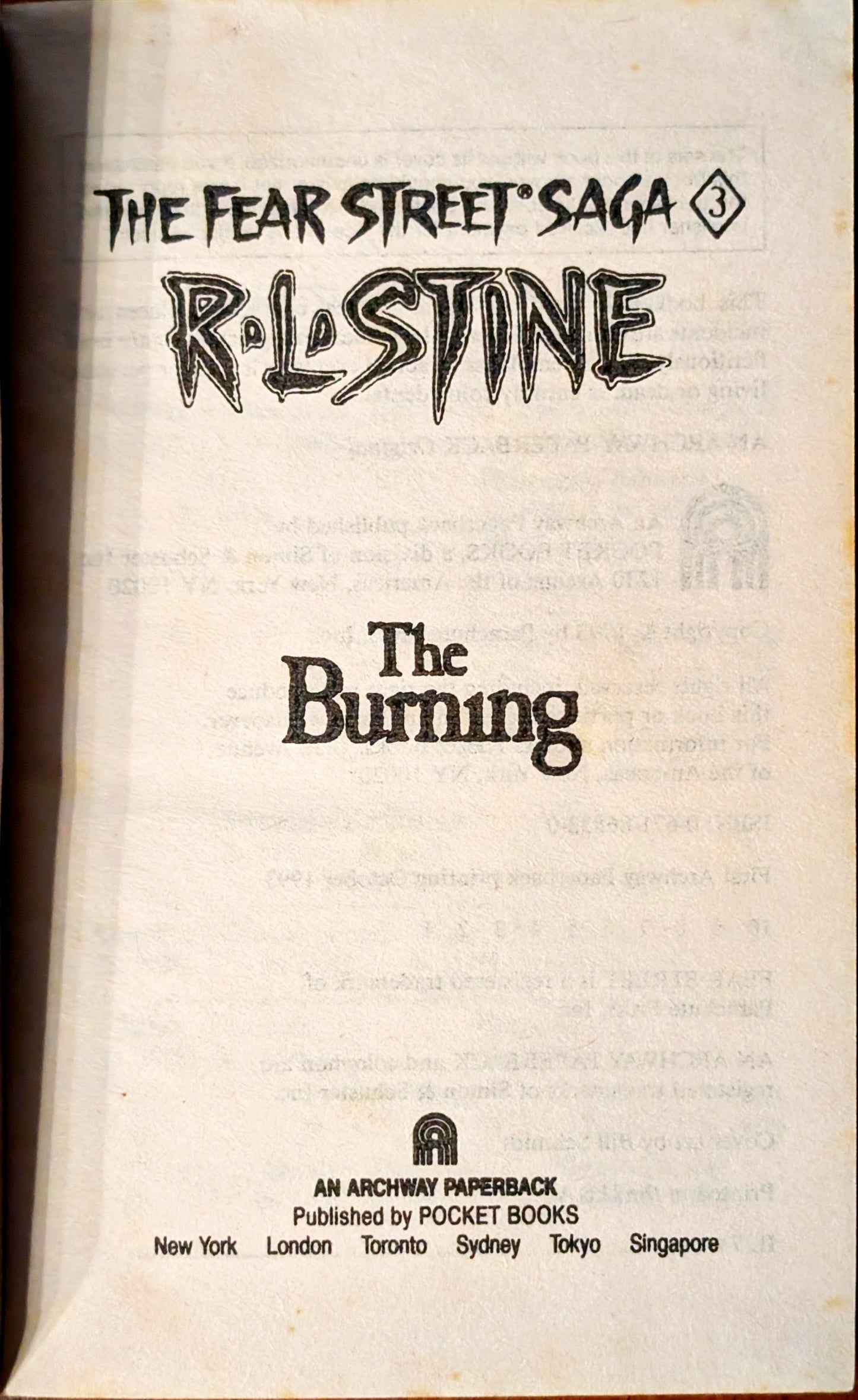 The Burning by R.L Stine