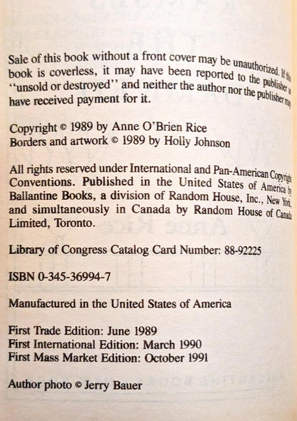 The Mummy or Ramses the Damned by Anne Rice