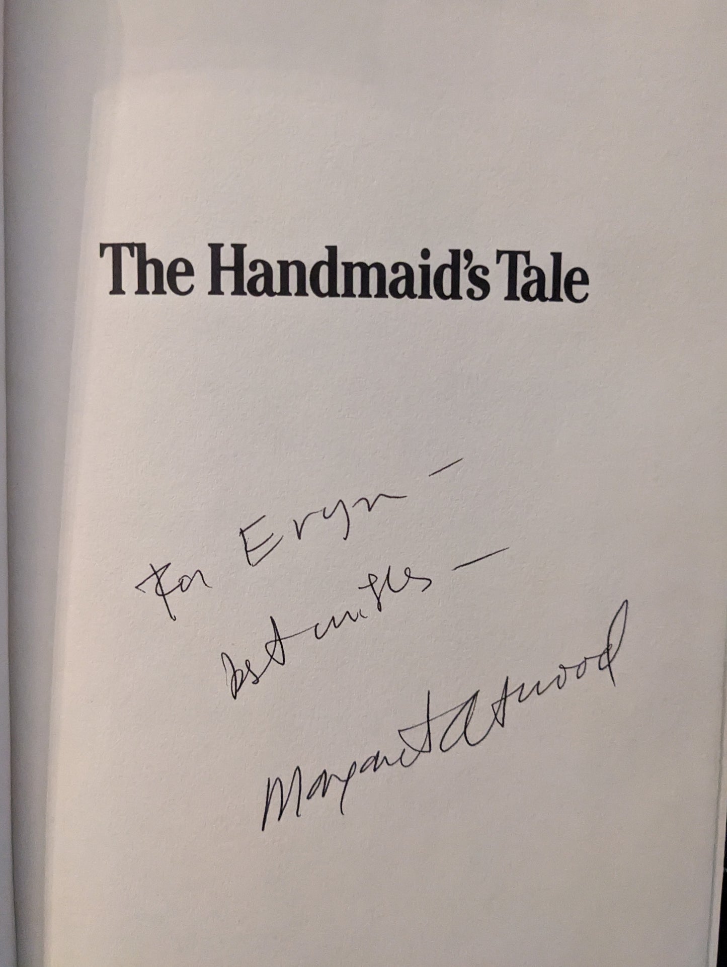 The Handmaid's Tale by Margaret Atwood (Signed)