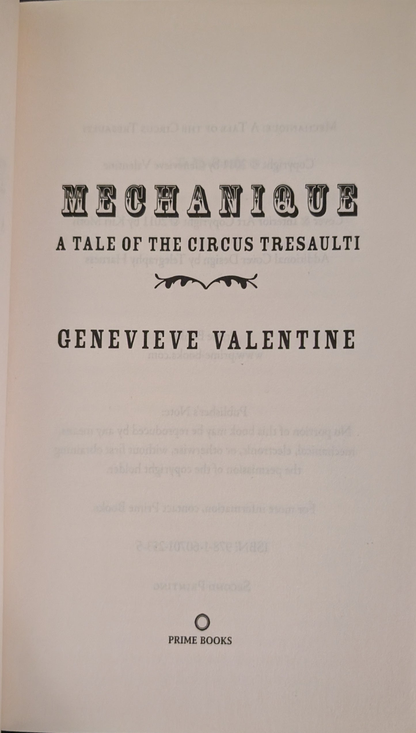 Mechanique: A Tale of the Circus Tresaulti by Genevieve Valentine