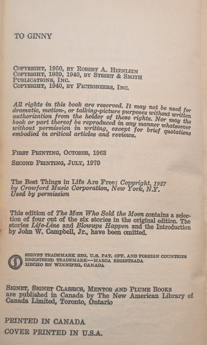 The Man Who Sold the Moon by Robert A. Heinlein