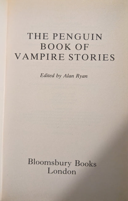 The Penguin Book of Vampire Stories edited by Alan Ryan