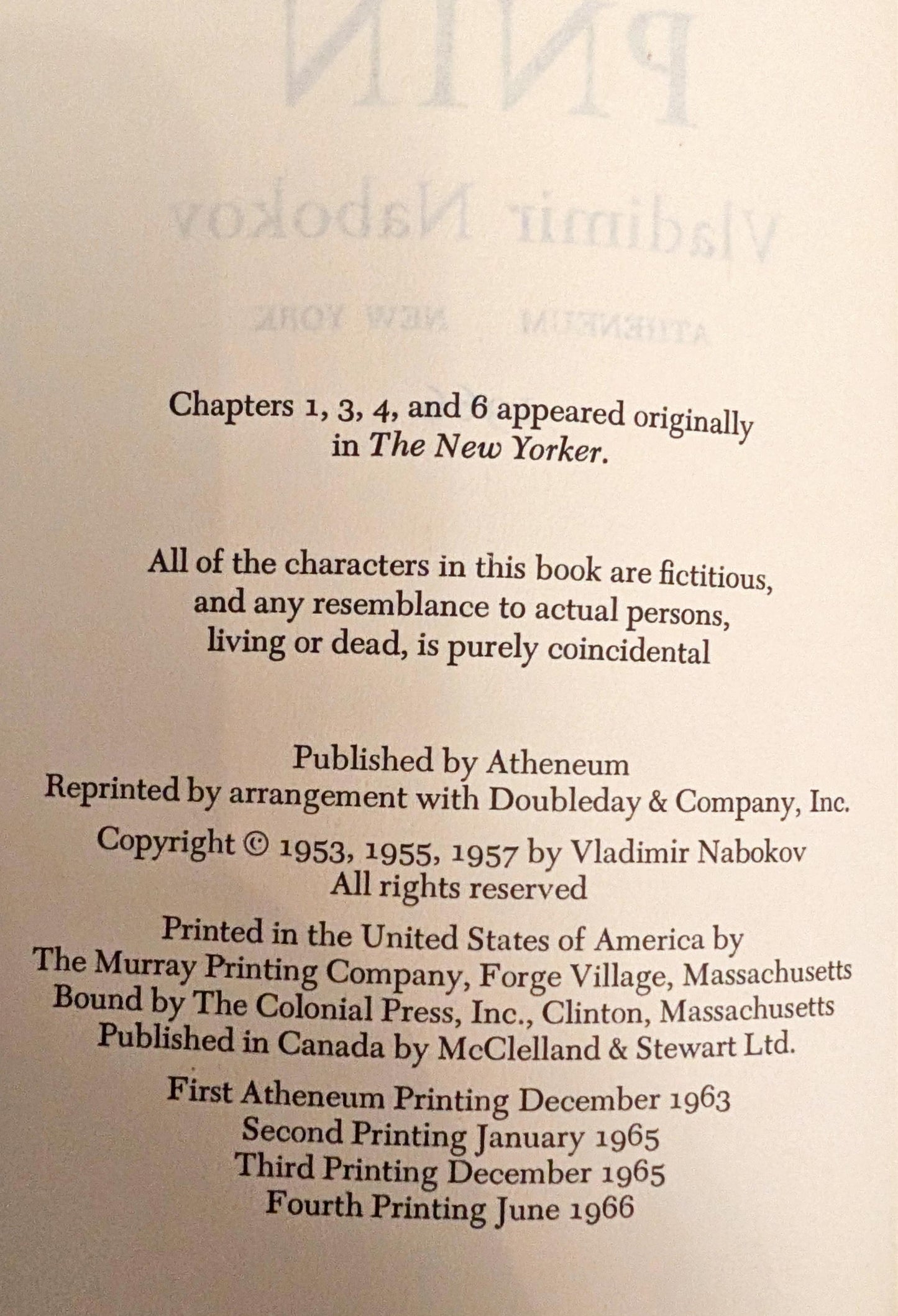 Pnin by Vladimir Nabokov
