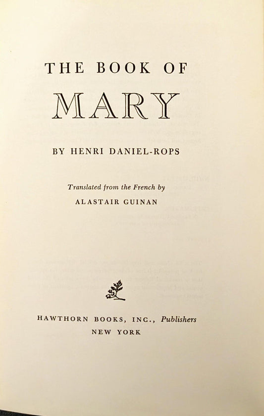 The Book of Mary by Henri Daniel- Rops