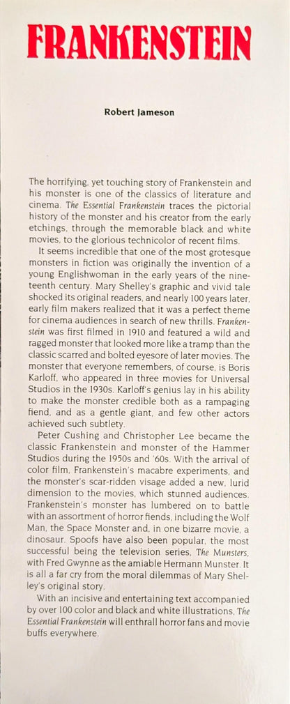 Frankenstein: Everything You Always Wanted to Know About the Man, the Myths, and the Movies by Robert Jameson