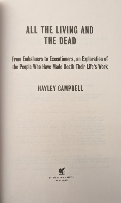 All the Living and the Dead by Hayley Campbell