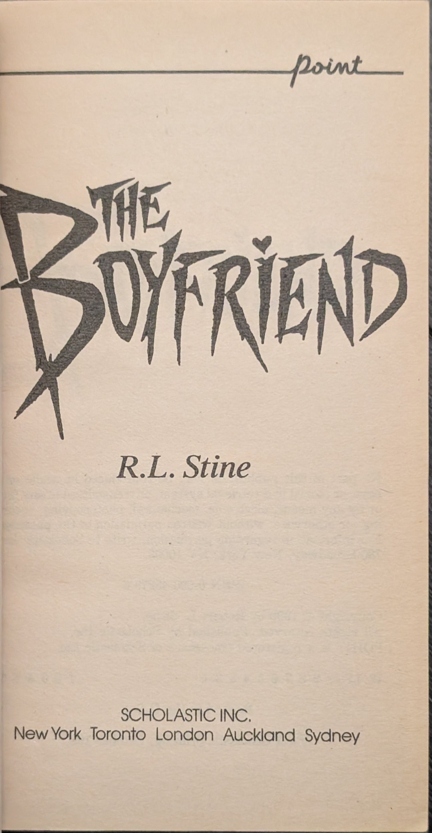 The Boyfriend by R.L Stine