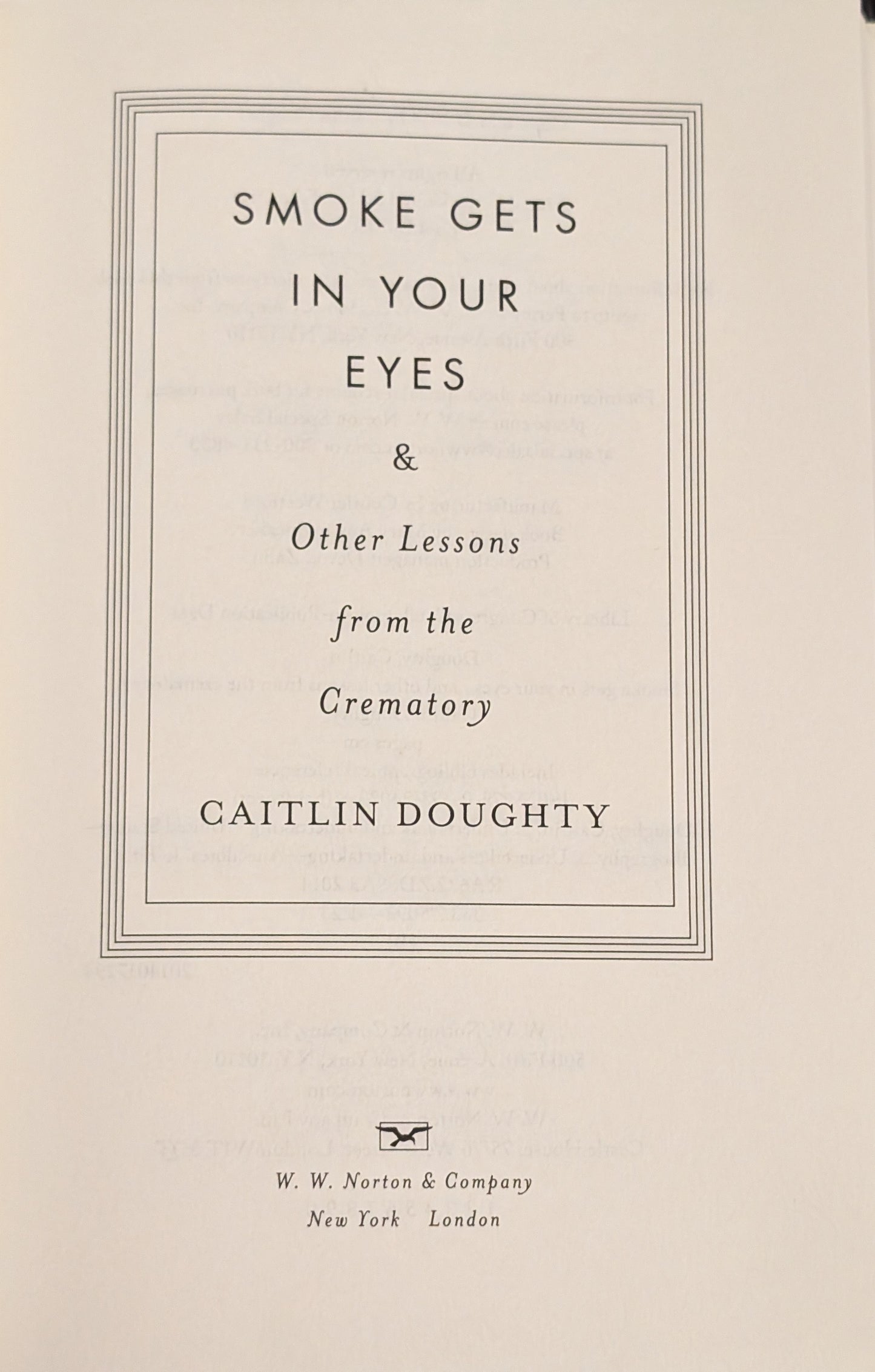 Smoke Gets in Your Eyes by Caitlin Doughty