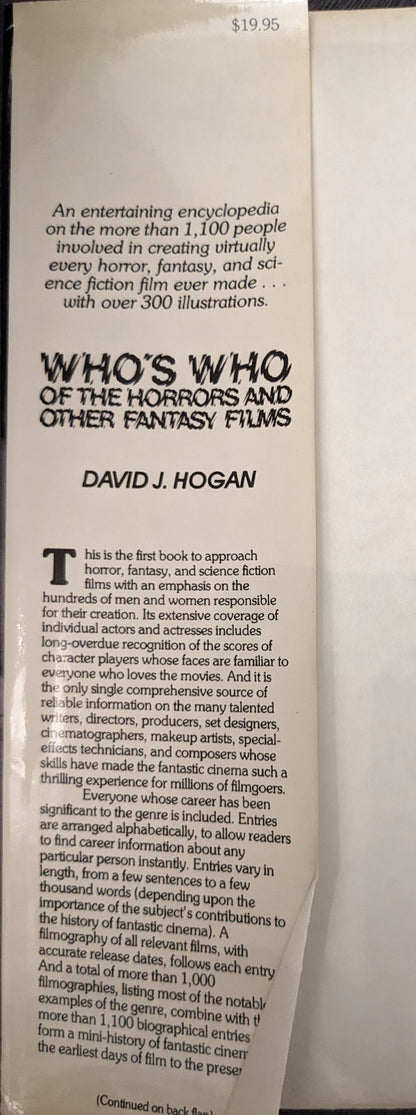 Who's Who Of the Horror and Other Fantasy Films edited by David J. Hogan