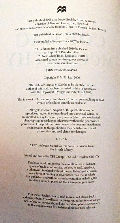 The Road by Cormac McCarthy